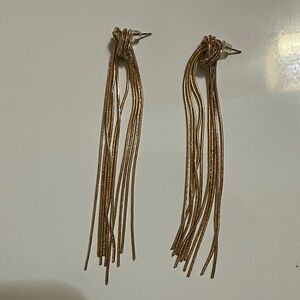 Chic Gold Tassel Earrings